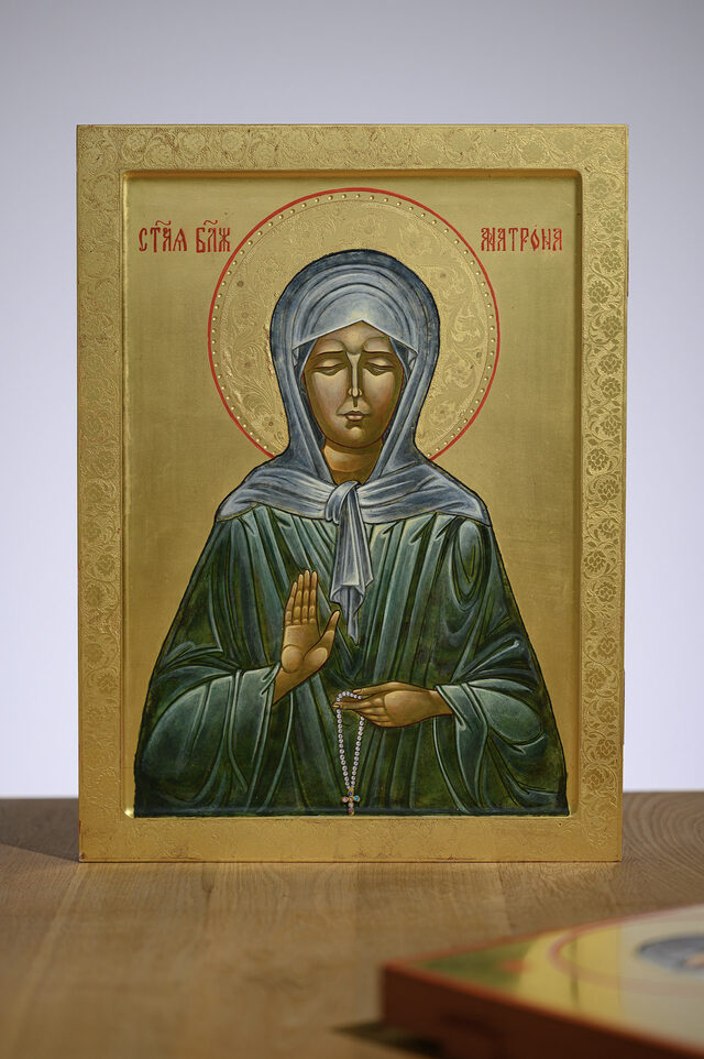 Matrona of Moscow — the same board on the studio work table