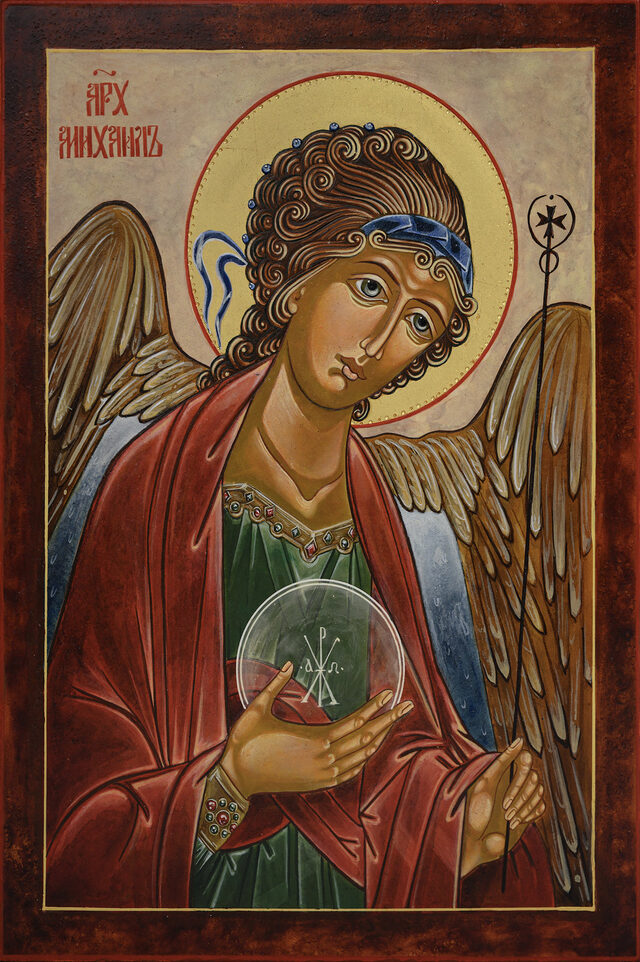 Archangel Michael — the whole icon, frontal reproduction