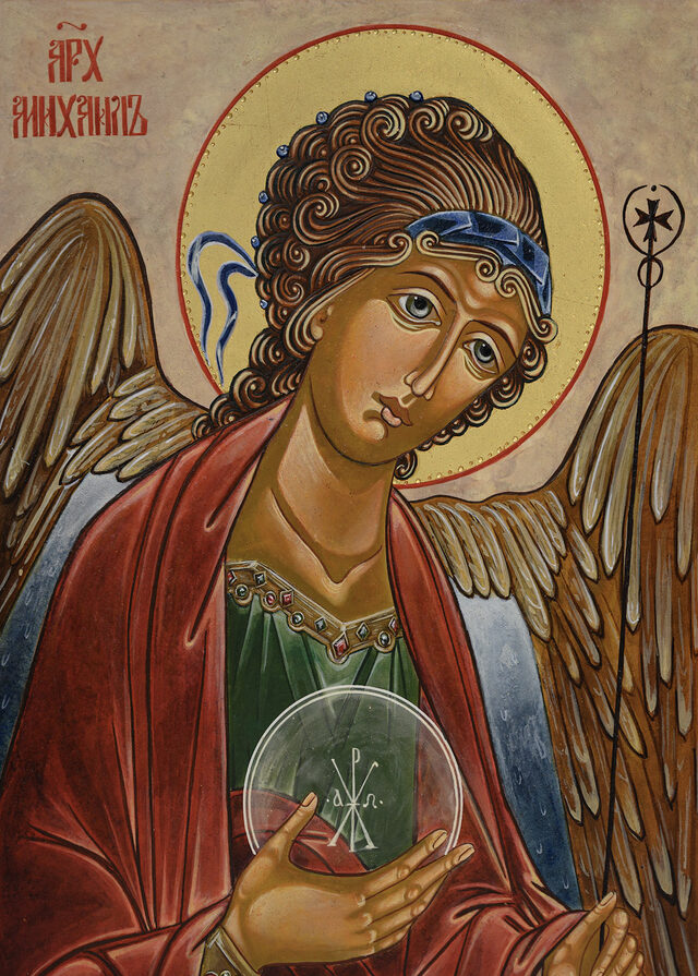 Archangel Michael — the whole icon, frontal reproduction